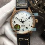 Swiss Grade 1 Clone IWC Big Pilots Spitfire Bronze Watch White Dial GB Factory